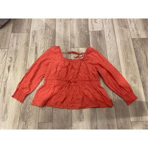 Ava & Viv, coral orange plus size top size 2X